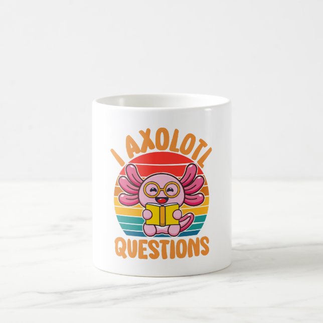 I Axolotl-Fragen Kaffeetasse (Mittel)