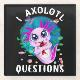I Axolotl Questions, Kawaii Pink Amphibien Glasuntersetzer