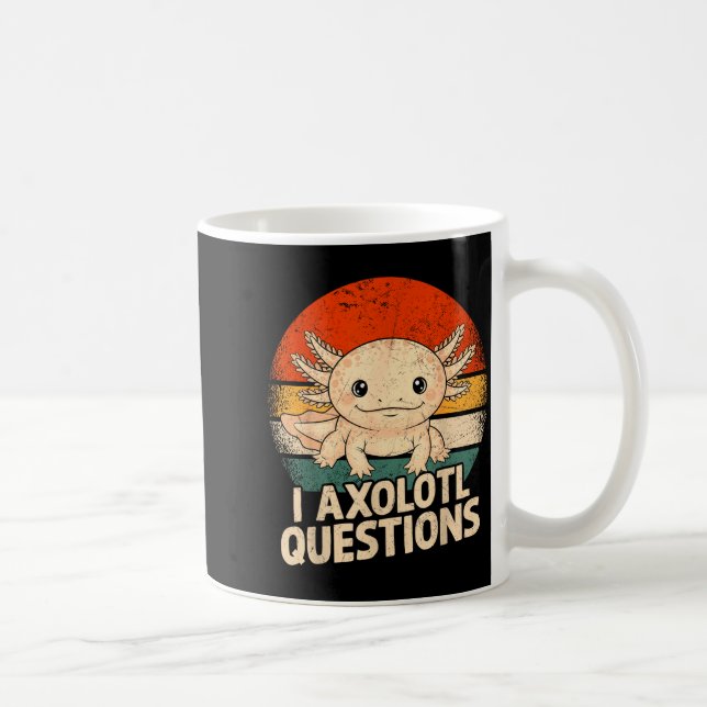 I Axolotl Questions Shirt Adults Youth Kids Retro  Kaffeetasse (Rechts)