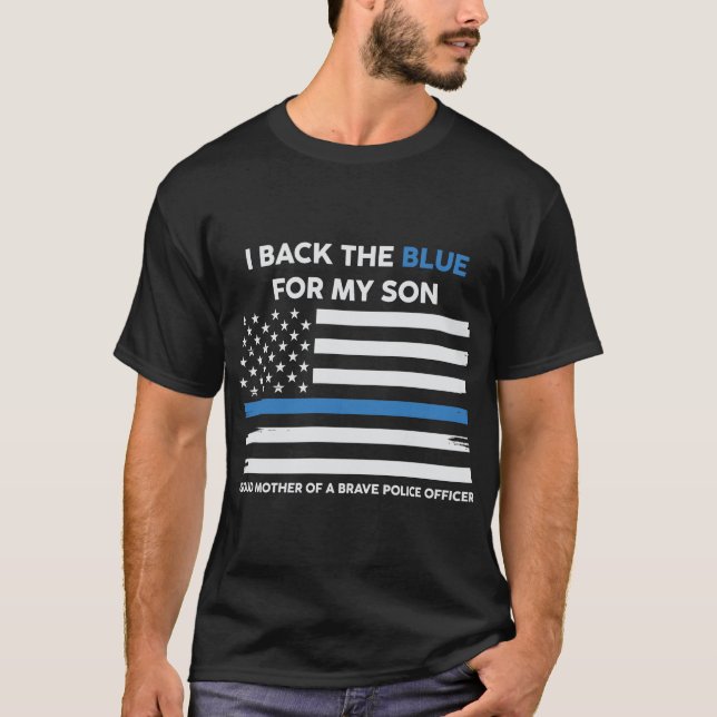 I-Back-the-Blue-For-my-Sohn T-Shirt (Vorderseite)