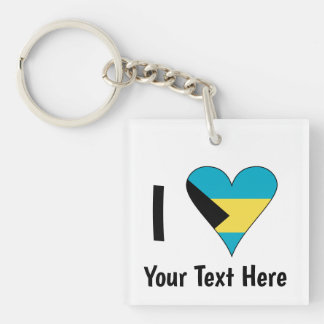 I (Bahamische Liebe für das Herzherz) Personalisie Schlüsselanhänger