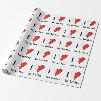 I (Bahraini Flag Herz Liebe) Personalisiert Geschenkpapier