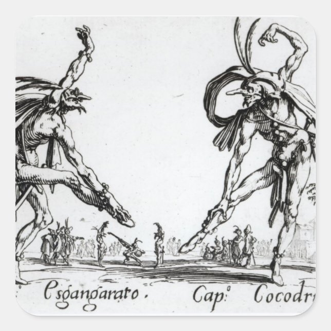 I Balli de Spessanei oder Le Grande Chasse Quadratischer Aufkleber (Vorderseite)