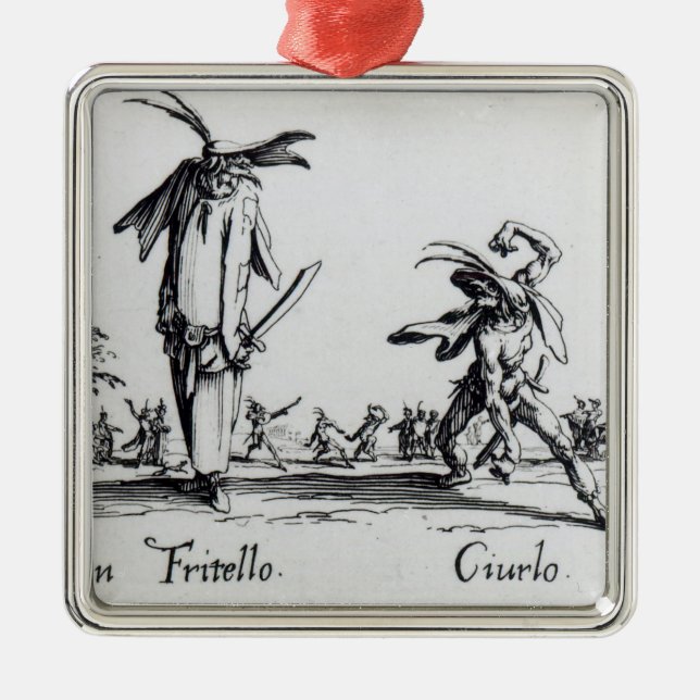 I Balli de Spessanei oder Le Grande Chasse Silbernes Ornament (Vorne)