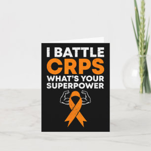 I Battle Crps Awareness Orange Ribbon Krieger Figh Karte