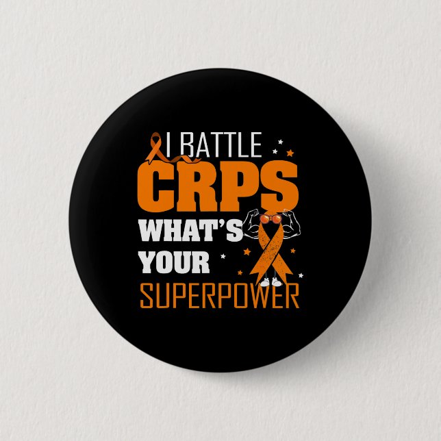 I Battle Crps Rsd Awareness Orange Ribbon Krieger Button (Vorderseite)