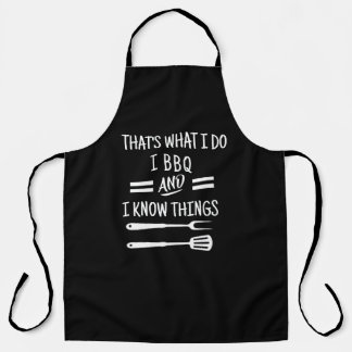 I BBQ & I Know Things Apron - Funny Chef Apron Schürze