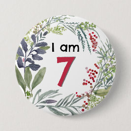 I Be 7 Beautiful Floral Hübsch Button Abzeichen Bu