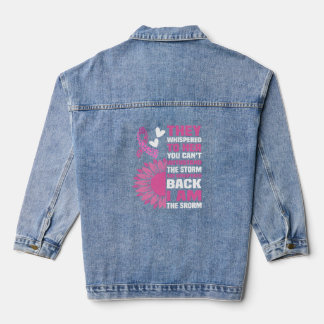 "I Be the Storm" Inspiration Pink Zitat Design Jeansjacke