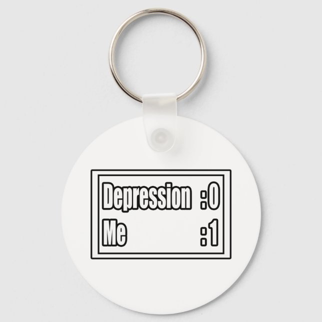 I Beat Depression (Scoreboard) Schlüsselanhänger (Vorderseite)