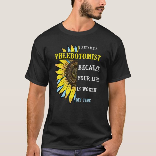 I Became Phlebotomist   Phlebotomy Technician Nurs T-Shirt (Vorderseite)