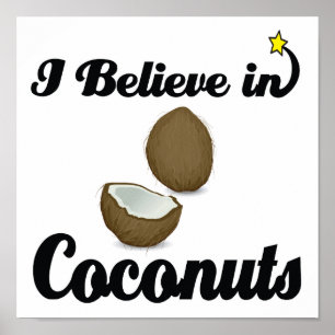 i believe in coconuts poster