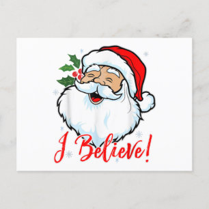 I Believe In Santa Claus T-Shirt Funny Christmas H Postkarte
