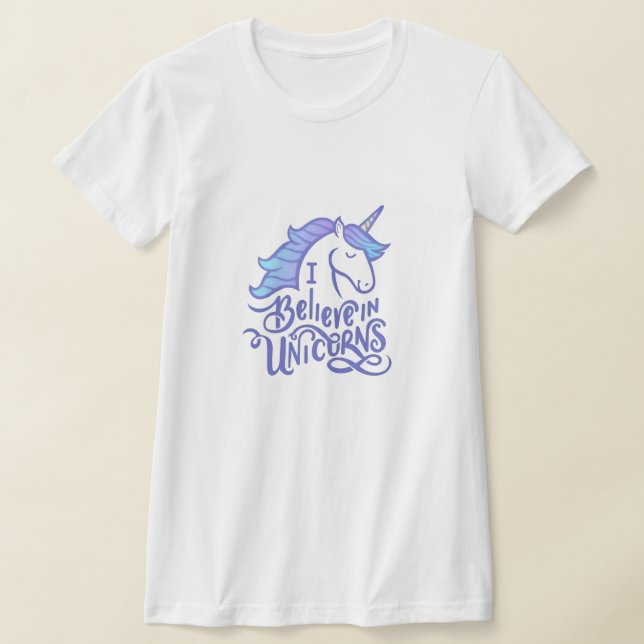 I Believe in Unicorns Sticker t shirt design (Ablage )