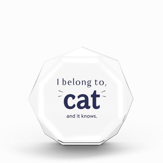 I Belong to Cat Fotoblock (Vorderseite)