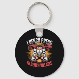 I Bench Press To Bench Villains Anime Hero Gym Mem Schlüsselanhänger
