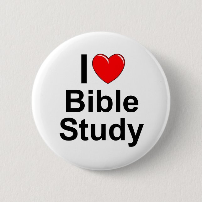 I Bibel-Studie der Liebe-(Herz) Button (Vorderseite)
