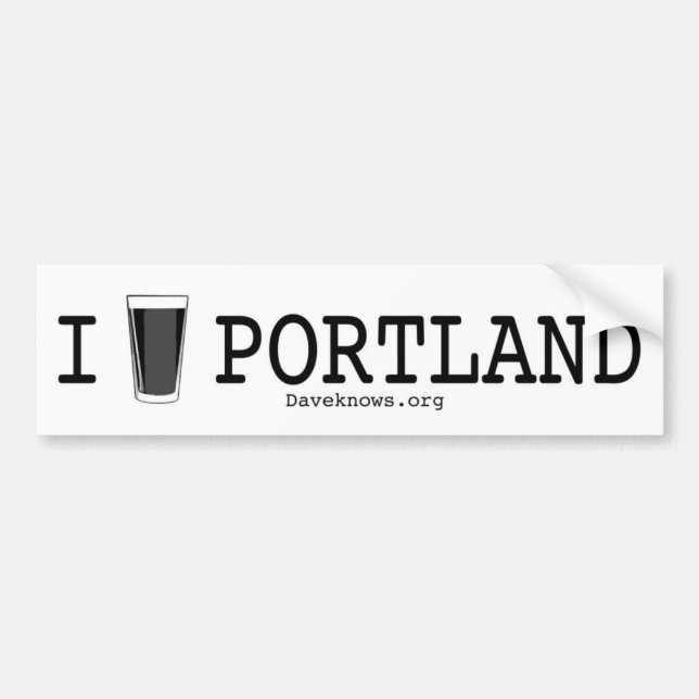 I Bier Portland Autoaufkleber (Vorne)
