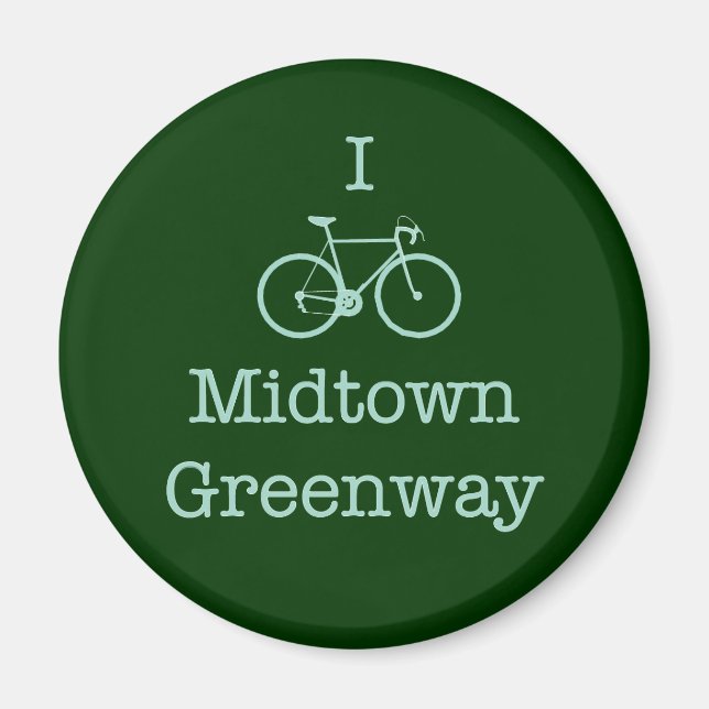 I Bike Midtown Greenway Magnet (Vorne)