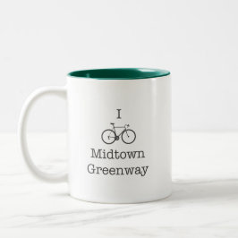 I Bike Midtown Greenway Zweifarbige Tasse