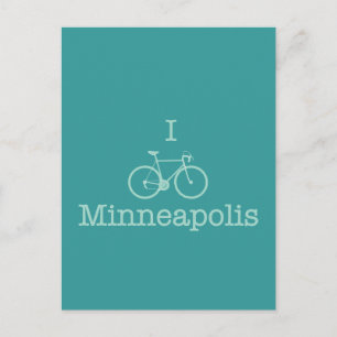 I Bike Minneapolis Postkarte