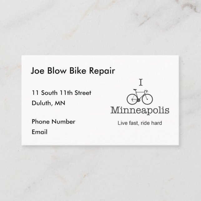 I Bike Minneapolis Terminkarte (Vorderseite)