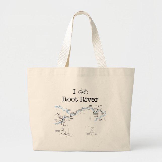 I Bike Root River Jumbo Stoffbeutel (Vorne)