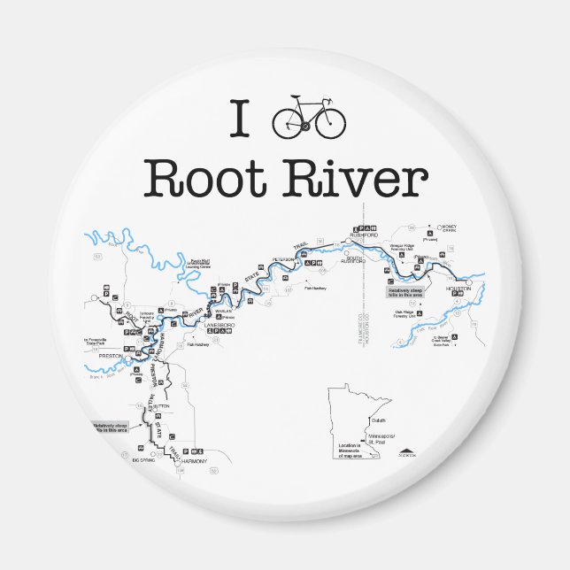 I Bike Root River Magnet (Vorne)