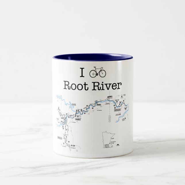 I Bike Root River Zweifarbige Tasse (Mittel)