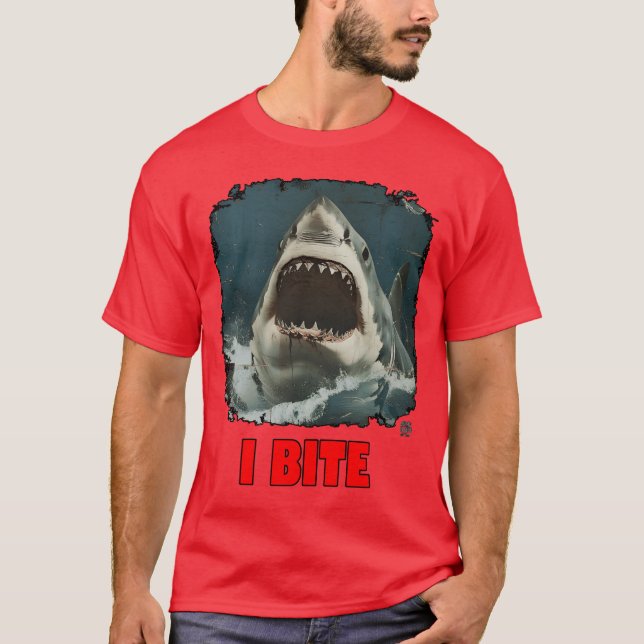 I BITE lustig T-Shirt (Vorderseite)