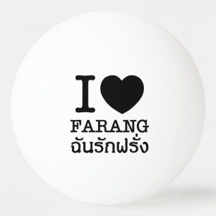 I Black Heart (Liebe) Farang Tischtennisball