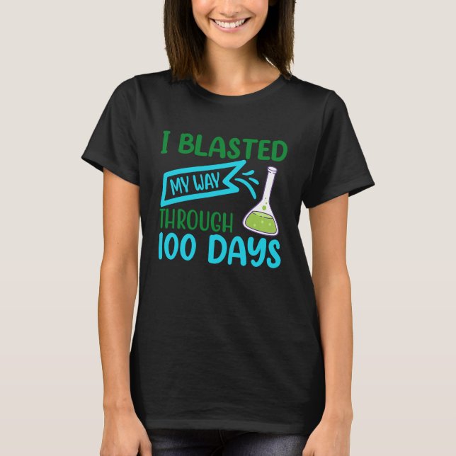 I Blasted My Way Through 100 Days Kids 100th Day O T-Shirt (Vorderseite)