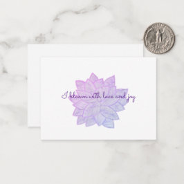 I bloom with love and joy: Floral Affirmation Mitteilungskarte