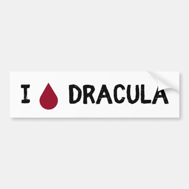 I [Blut-Tropfen] Dracula Autoaufkleber (Vorne)