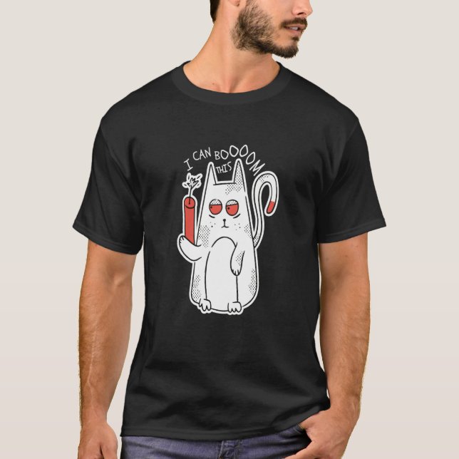 I boom can this cute cat T-Shirt (Vorderseite)