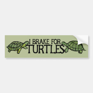I Brake for Turtles Autoaufkleber