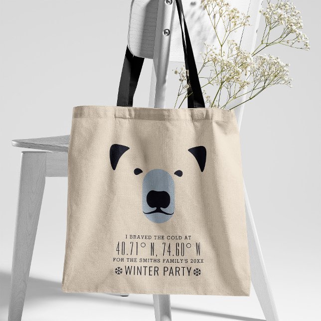 I Braved The Cold to Party! Funny Tote Bag Tragetasche (Von Creator hochgeladen)