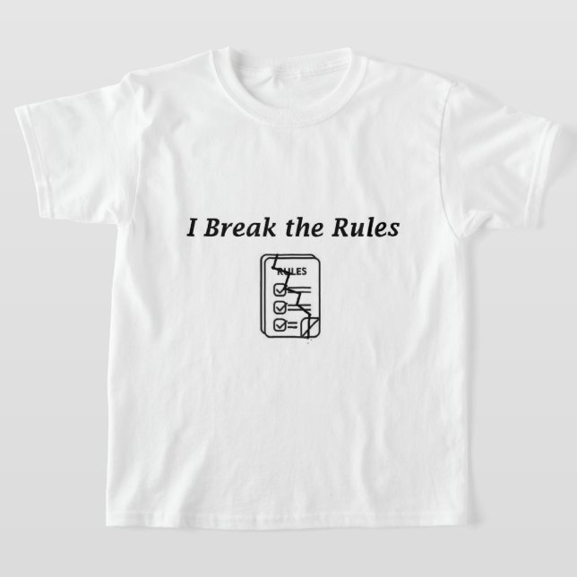 "I Break the Rules" Funny Kids' T - Shirt - spiele (Ablage )