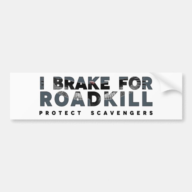 I Bremse für Roadkill (heller Hintergrund) Autoaufkleber (Vorne)