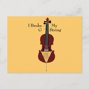 I Broke My G String (Cello) Postkarte