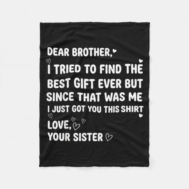 I Brother Dear Tried Brother FindRetro Dear Brothe Fleecedecke (Vorderseite)