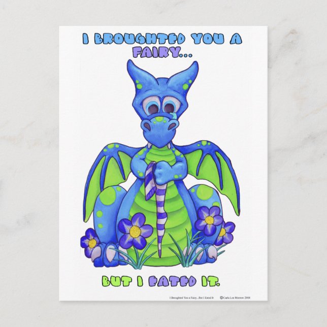 I Broughted Sie eine Fee, aber I Eated es Postkarte (Vorderseite)