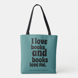 I bucht Liebe Tasche (aquamarin und schwarz)