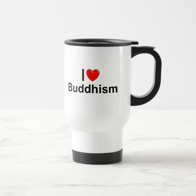 I Buddhismus der Liebe-(Herz) Reisebecher (Rechts)