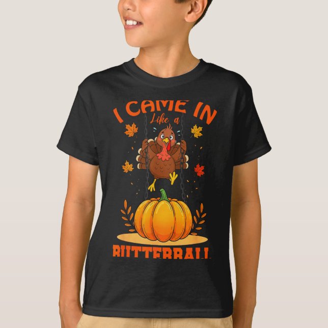 I Came In Like A Butterball Funny Thanksgiving Men T-Shirt (Vorderseite)