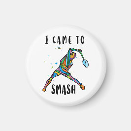 I Came to Smash Keychain Colorful Abstract Player Magnet