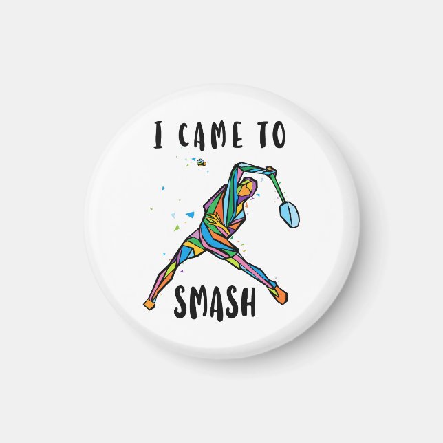 I Came to Smash Keychain Colorful Abstract Player  Magnet (Vorne)