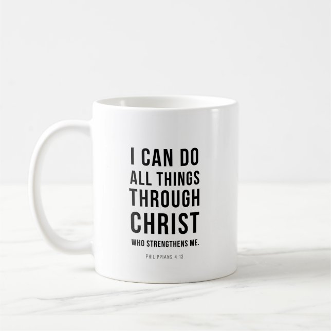 I Can Do All Things Philippians 4:13 Kaffeetasse (Links)