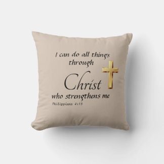 I can do all things through Christ Throw Pillow Kissen