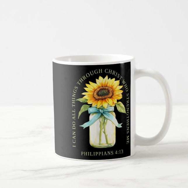 I Can Do All Things Through Christ Who Strengthens Kaffeetasse (Rechts)